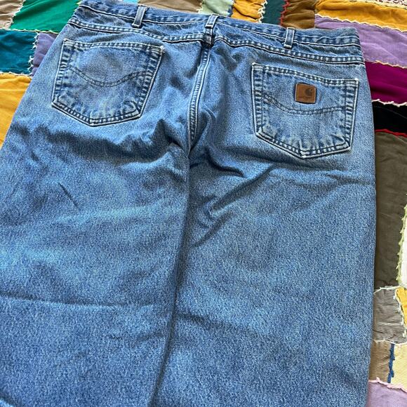 Carhartt Detroit Style Blanket Lined Blue Jeans 38Wx30L - Picture 3 of 8